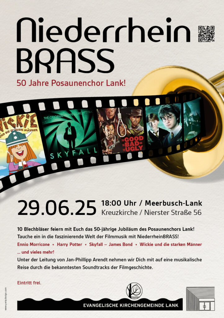 Konzertplakat Niederrhein Brass für den 29.06.2025 18:00 in Meerbusch-Lank